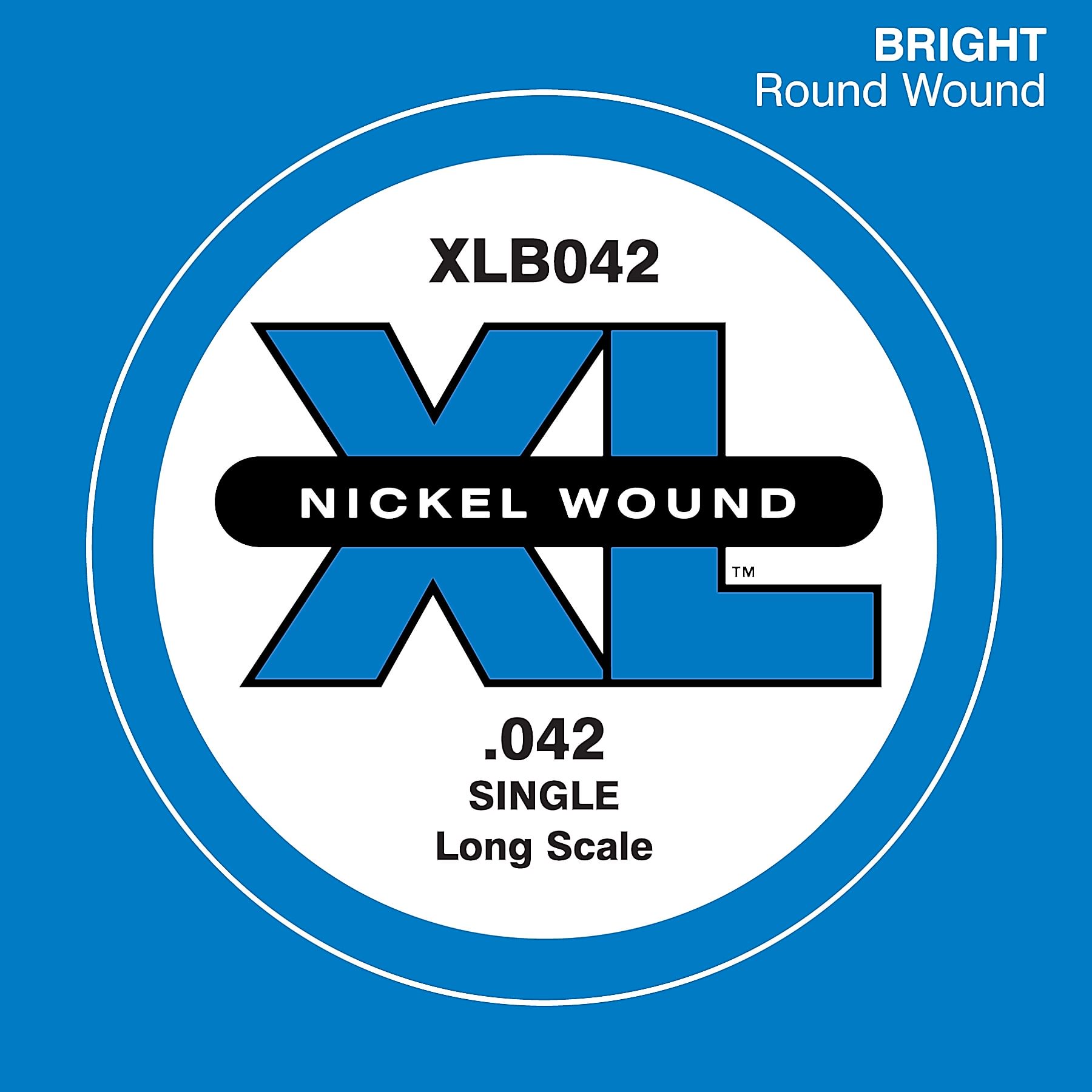 BAS GİTAR TEK TEL, (LA), XL NICKEL WOUND, 0.042 GA - XLB042